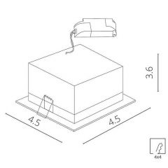 Встраиваемый светильник Arte Lamp Grill A3153PL-1BK | фото 2