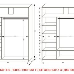 Шкаф-купе 1800 серии SOFT D1+D3+B2+PL1 (2 ящика+1штанга) профиль «Графит» | фото 6