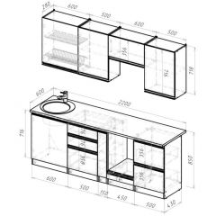 Кухонный гарнитур Сиена компакт 2200 мм | фото 2